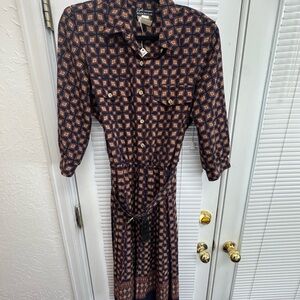 Geometric Vintage 70s Dress